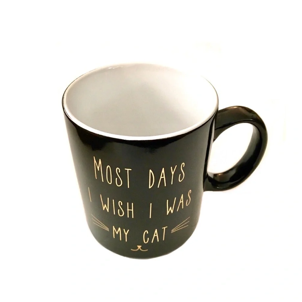 New Ceramic Cat Lover Coffee Mug with Inscription